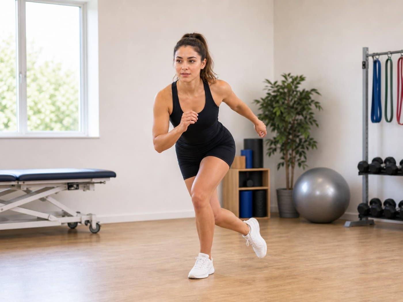 Many start a running programme once strength and control reach target.